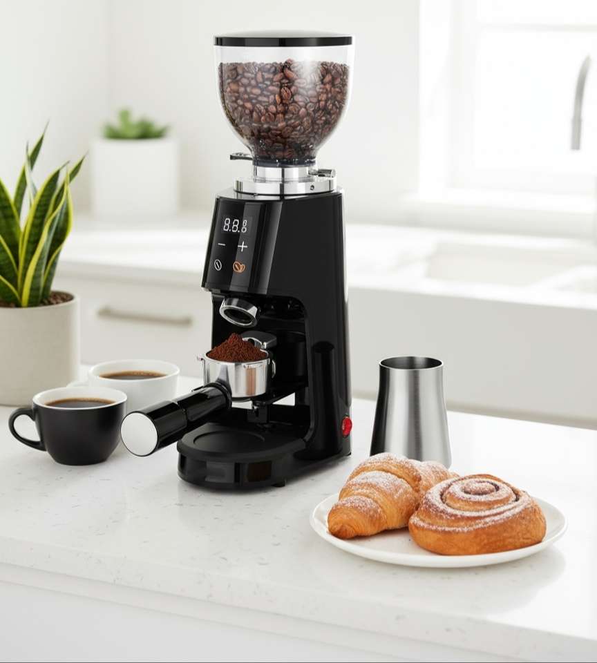 SHARDOR Professional 64mm Flat Burr Coffee Grinder With 100 Grind Settings