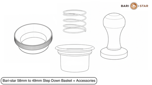 49MM STEP DOWN PORTAFILTER BASKET ACCESSORIES